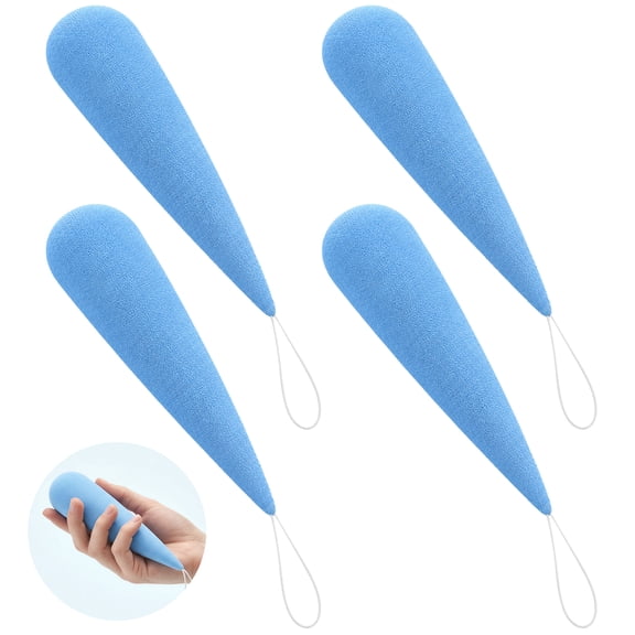 4 Pcs Hand Rehabilitation Anti Spasticity Pad, Carrot-Shaped Finger Contracture Prevention Palm Protector, Polyester Comfort Cushion, 7.9 in for Stroke Recovery, Muscle Tension Comfort