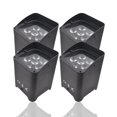 thumbnail image 1 of 4Pcs Par Light 6x18W 6in1 Battery Lighting Wireless Remote Control Wifi Battery for KTV Party Bar Wedding Party, 1 of 10