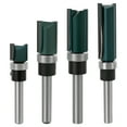 thumbnail image 1 of 4Pcs Pattern Flush Trim Router Bit 1/4 Inch Heavy Duty Multipurpose Flush Trim Cut Router Bit Bottom Bearing Pattern for Home DIY, 1 of 9