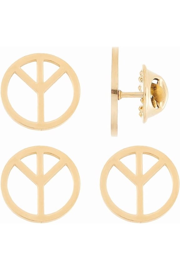 4Pcs Peace Lapel Pin Peace Sign Brooch Pins 304 Stainless Steel Peace Brooch Badge for DIY