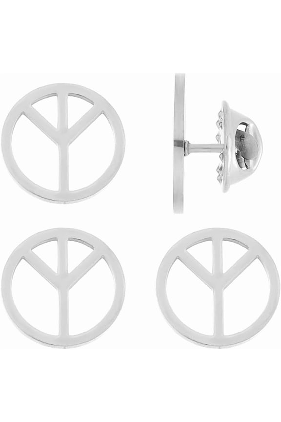 4Pcs Peace Lapel Pin Peace Sign Brooch Pins 304 Stainless Steel Peace Brooch Badge