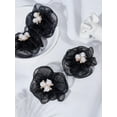 thumbnail image 1 of 4Pcs Pearl Flowers Shoe Clips Exquisite Rhinestone Shoes Charms Lace Floral Shoe Accessory Fabric Detachable Pumps High Heel Flats Decorations Accessories Charms, 1 of 3