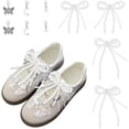 thumbnail image 1 of 4Pcs Pearl Shoe Charms 6Pcs Butterfly Moon Star Clip on Charms Pearl Shoelace Charm Bowknot Shoe Clips Decorative Shoe Accessories for Women Sneaker Shoe Decoration, 1 of 4