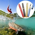 thumbnail image 1 of 4Pcs Pen Fishing Rod Under $5! Yannianjz Portable Pen Fishing Rod, 1M Compact Travel Fishing Pole, Carbon Fiber Mini Fishing Rod Set, Pocket Size Ice Fishing Rod, Beginner Fishing Gear forkidsAdults, 1 of 9
