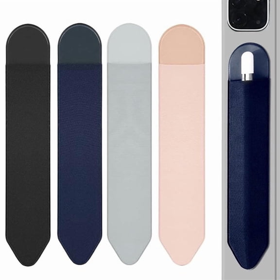 4Pcs of Pencil Case Holder Compatible with The Pencil (Pro and 1st and 2nd Gen), Elastic Pocket for Stylus Pen Pouch Adhesive Sleeve Attached to Case for Pencil