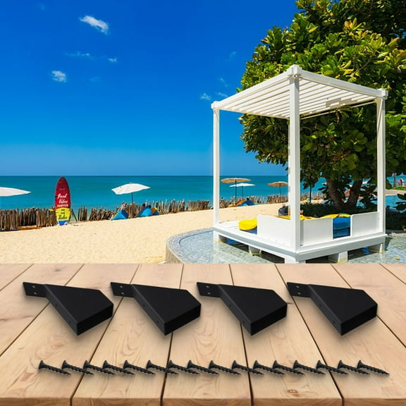 4Pcs Pergola Brackets 45 Degree Angle Support Heavy Duty Connector for 2x4 Wood Posts Smile Home