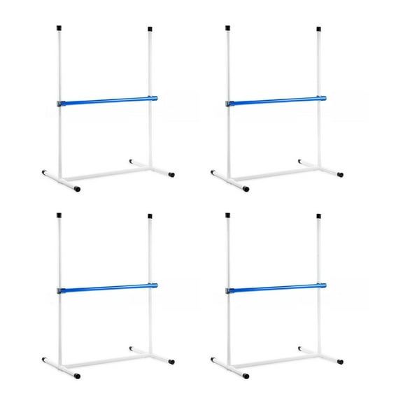 4Pcs Pet Poles Adjustable Height PVC Obstacle Course For Canine Exercise