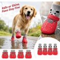 thumbnail image 1 of 4Pcs Pet Rain Boots with Silicone Non-Socks for Dogs and Cats, Dog Paw Protector with Adjustable Straps, Anti-Slip Paw Protectors, Waterproof Rain Winter Snow Dog Boots Indoor Outdoor, 1 of 6