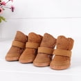 thumbnail image 1 of 4Pcs Pets Dog Winter Warm Boots Anti-Slip Waterproof Snow Booties Shoes, 1 of 5