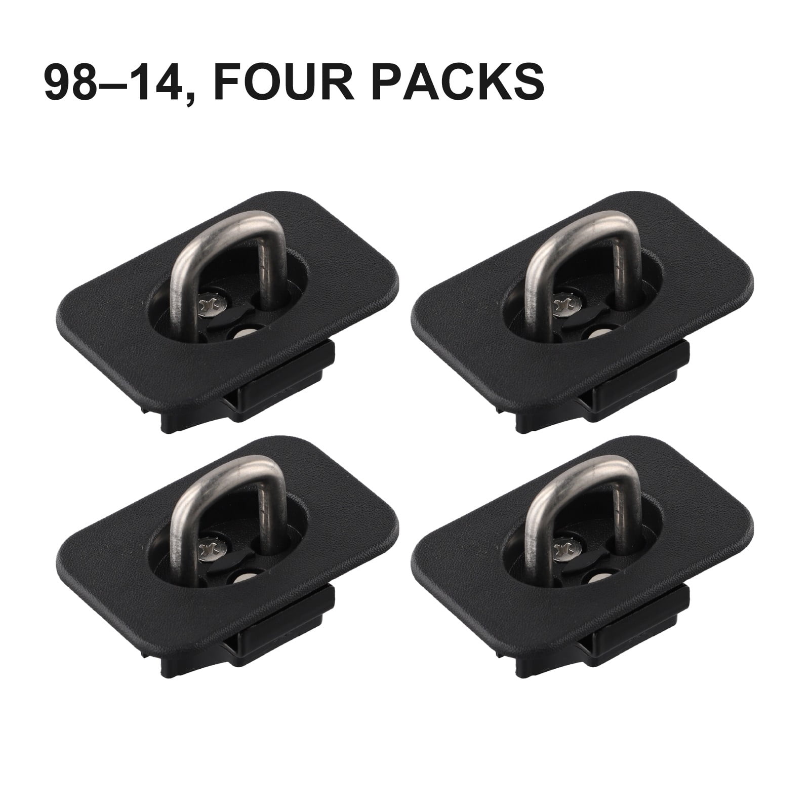 4Pcs Pickup Tie Down Anchors Retractable Rear Trunk Side Wall for Ford F150 9814, Four Packs