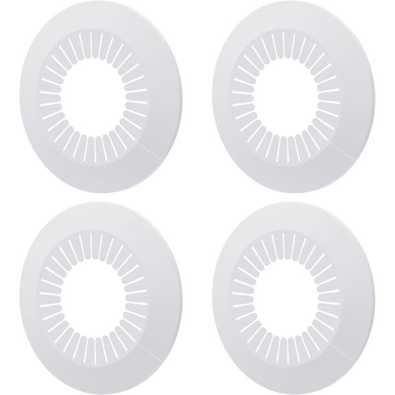 4Pcs Pipe Cover Decoration, Fits (3.5"-4.5")90-114mm White,Pipe PP Plastic Flangen Water Pipe Cover Decoration, Escutcheon Pipe Collar for Wall Pipe Tube Decoration