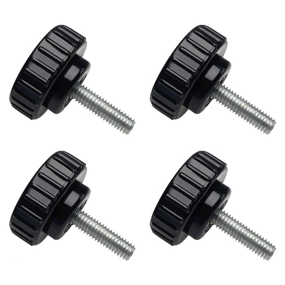 4Pcs Plastic 6mm Thumb Screw Knob Round Head Handle Hand Screw Knurled Grip