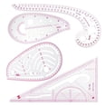 thumbnail image 1 of 4Pcs Plastic DIY Sewing Ruler French Curve Measuring Template Tailor Drawing Painting Craft Tool, 1 of 8