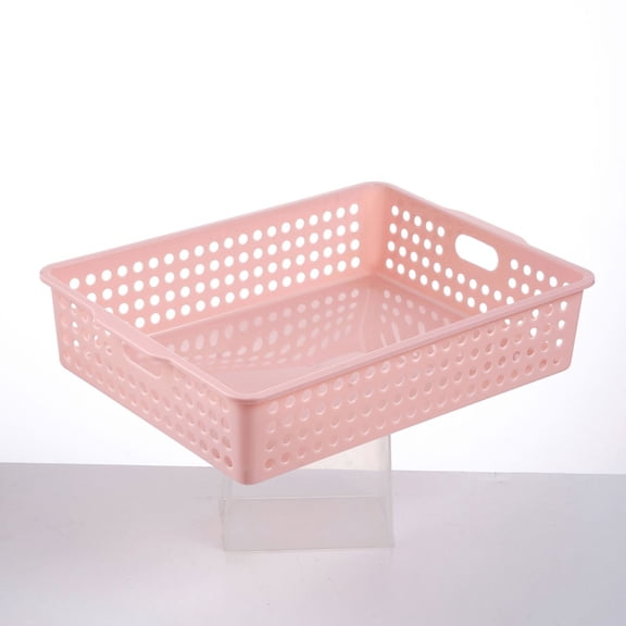 4Pcs Plastic File Basket Countertop Sundries Basket Colored Cosmetics Container File Organizer