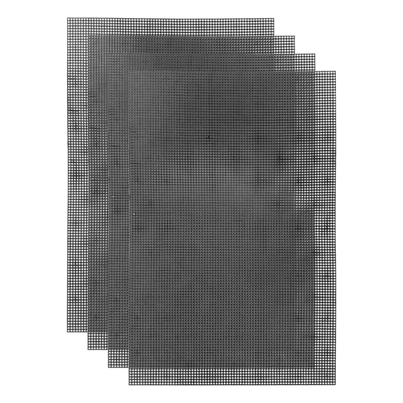 4Pcs Plastic Mesh Canvas Sheets 13"x20" 7 Count Round Hole Blank Canvas Black for Embroidery Needlepoint