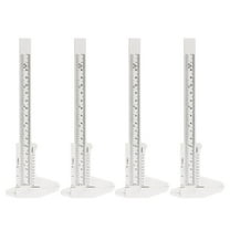 4Pcs Plastic Mini Vernier Caliper Metric Portable Sliding Pocket Caliper Ruler Gauge Micrometer Measuring Tool(White)