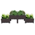 thumbnail image 1 of 4Pcs Plastic Planter Box Raised Garden Bed Self-Watering Large Planter Garden Free Splicing Injection Box Stand Perfect for Outdoor Garden Planting Flowers Vegetables, 1 of 9