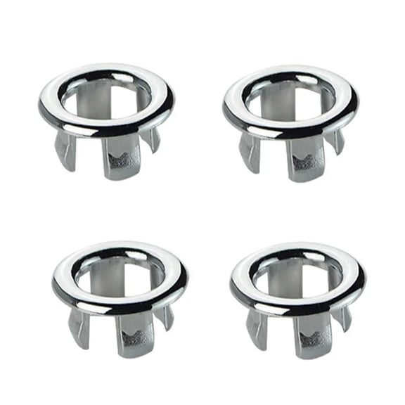 4Pcs Plastic Sink Hole Overflow Cover for Kitchen Bathroom Basin Trim Bath Drain Cap Sink Wash Basin Round Overflow Ring Plug