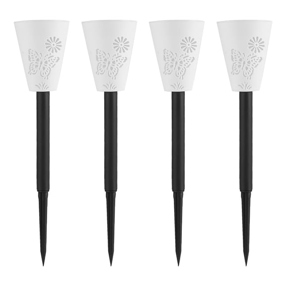 4Pcs Plastic Solar Power 7 Color Changing LED Light Landscape Garden Lamp