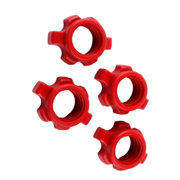 4Pcs Plastic Spinlock Collars Dumbbell Rod Nut Standard Barbell Screw Collar Dumbbell Hexagonal Nut Easy to Install