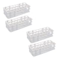 thumbnail image 1 of 4Pcs Plastic Test Tube Rack 24 Holes Lab Test Tube Rack Holder for 25mm Test Tubes, Detachable, White, 1 of 4