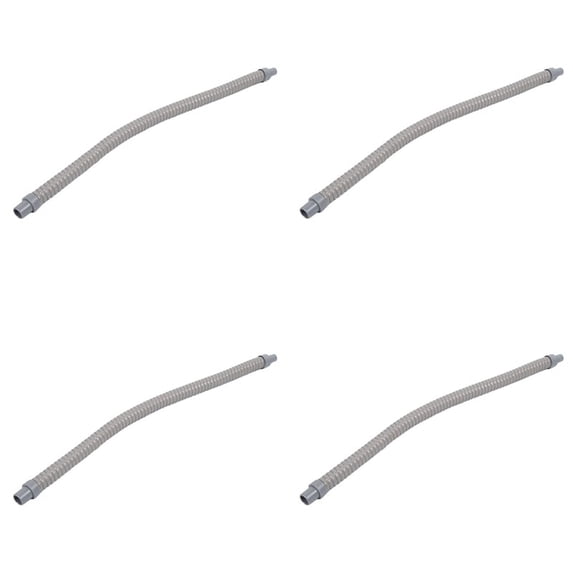 4Pcs Plastic Water Drain Pipe Hose 60cm Long for Air Conditioner Gray