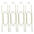thumbnail image 1 of Uxcell 4 Pcs Plate Hanger 8.2'' x 1.85'' W Type Stainless Steel Invisible Wall Plate Hangers Gold, 1 of 6