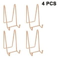 thumbnail image 1 of 4Pcs Plate Stands For Display Plate Holder Display Stand Metal Frame Holder Stand For Picture, Decorative Plate, Book, Photo Easel -Rose Gold -Large, 1 of 6