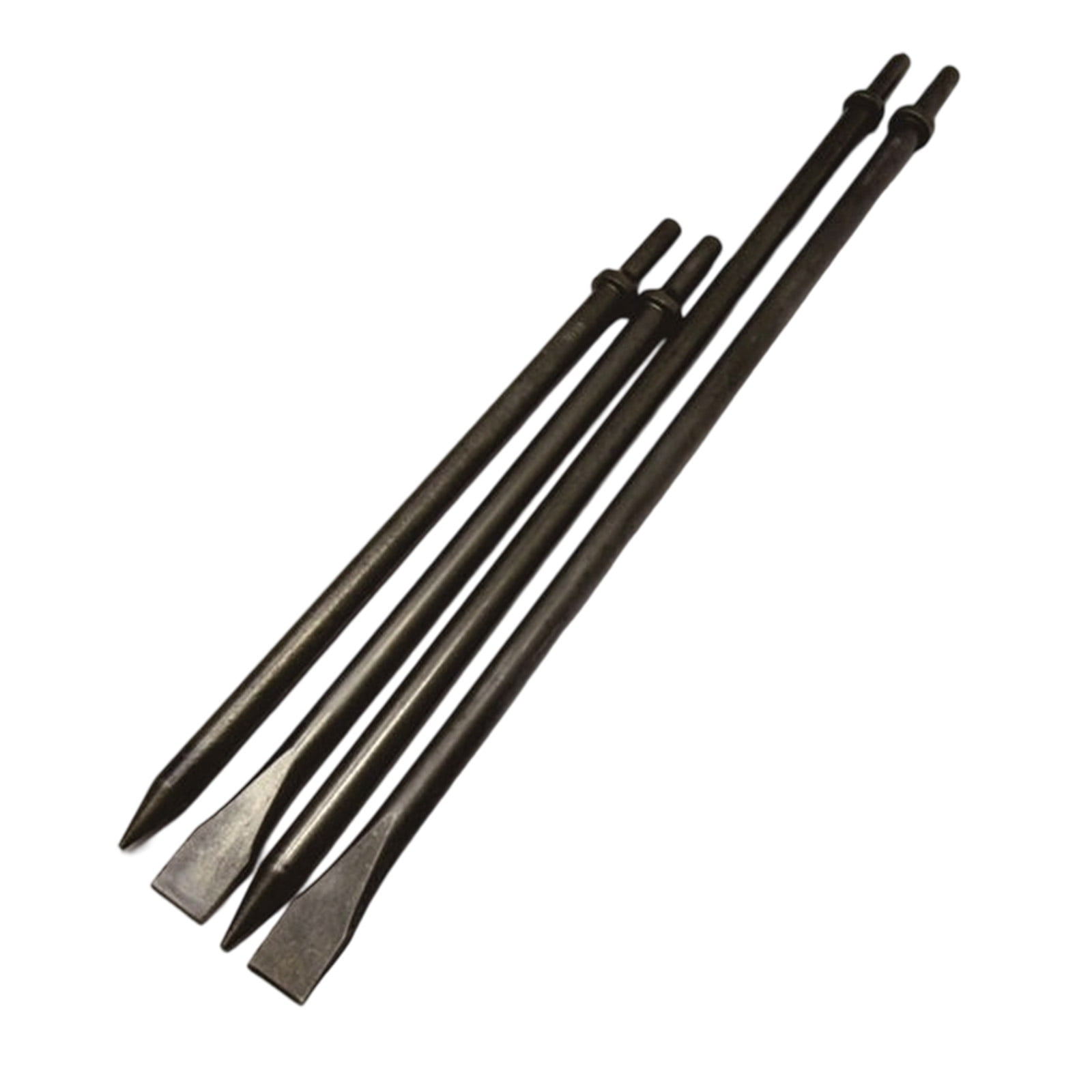 4Pcs Pneumatic Air Hammer Bit Solid Hard Steel Air Chisels Bit Pneumatic Impacts Head Set for Rusts Removal