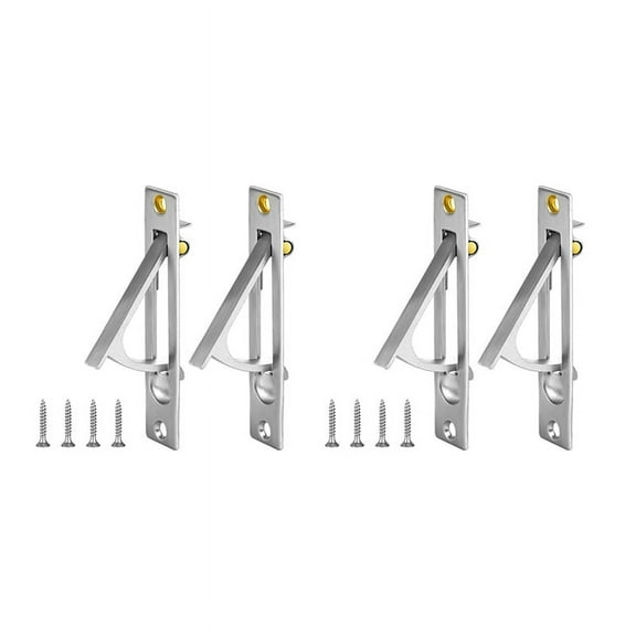 4Pcs Pocket Door Edge Pull,304 Stainless Steel Pocket Door Handle with Screws, Door Hardware for Bathroom Closet Hallway