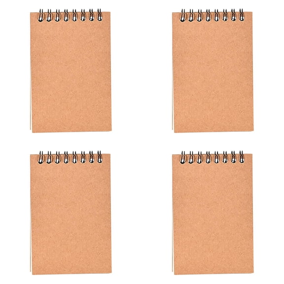 4Pcs Pocket Notepad 3x4 Small Notebooks Mini Top Spiral Notebook, Little Size, Tiny Memo Pads for Home, Office, Work, Meeting, or Travel