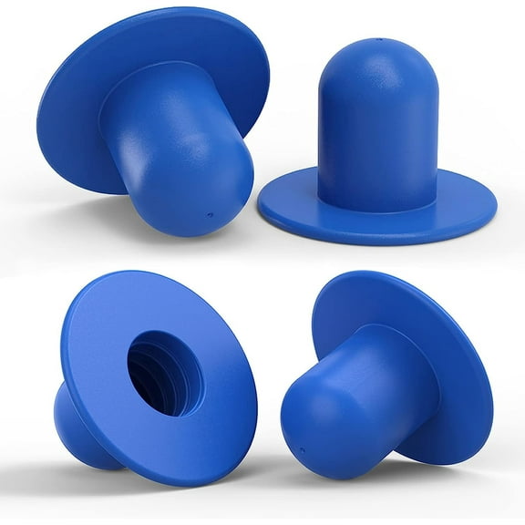 4Pcs Pool Plugs for Above Ground Pool Trianu Pool Stopper Plugs Pool Filter Pump Hole Plugs Fit for Pool Replacements & Accessories(Blue)