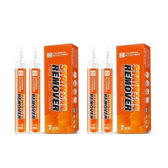 4Pcs Portable Bleach Pen Instant Stain Remover | Clothes Stain Remover Pen for Food Stains, Cosmetic Stains,Grease Stain Remover Wash Free Laundry Clean Pen