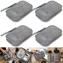 4Pcs Portable Cable Organizer Bag Small Electronic Cable Organizer Pouch Waterproof Electronics Accessories Organizer Pouch Cable Bag Travel Digital Storage Bag for Power Bank Charger Card