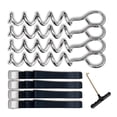 thumbnail image 1 of 4Pcs Portable Corkscrew Shape Trampoline Stakes Tent Stake Anchors Easy to Use, 1 of 8