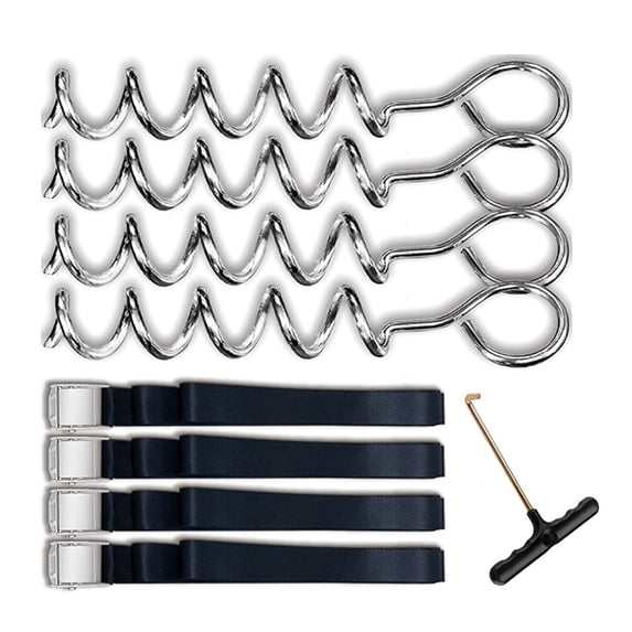 4Pcs Portable Corkscrew Shape Trampoline Stakes Tent Stake Anchors Easy to Use