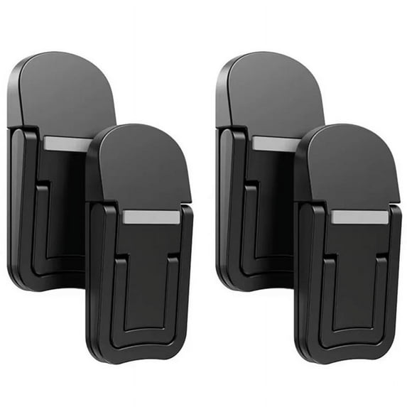 4Pcs Portable Laptop Stand Computer Riser Lift Self-Adhesive Foldable Notebook Adjustable Height Stand Black