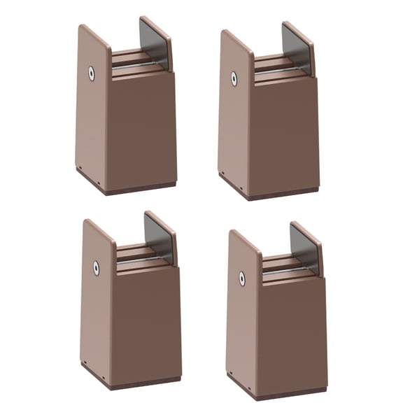 4Pcs Portable Sturdy 2Inch Bed Leg Lifts Sturdy Furniture Risers Large Capacity Designs Easy Installion