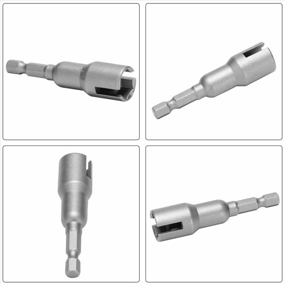 4Pcs Power Wing Nut Driver Set,Slot Wing Nuts Drill Bit Socket Wrenches Tools Set,1/4inch Hex Shank Drills Bits