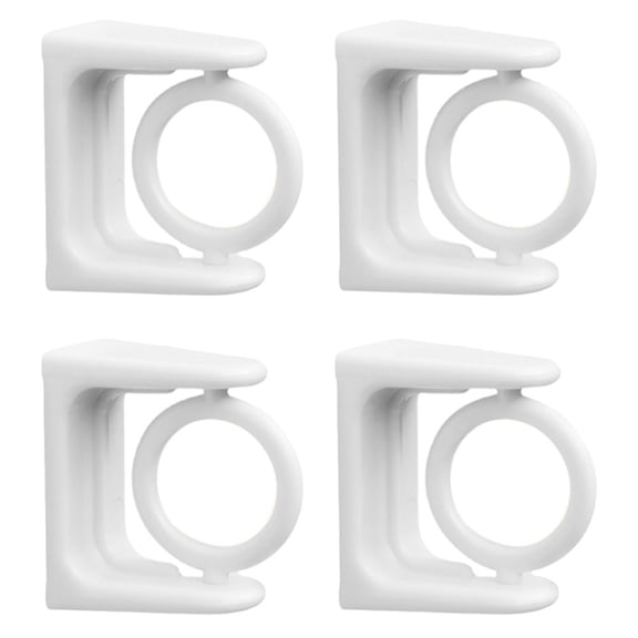 DEEPCRAFF ABS White Kitchen and Bathroom Hooks, 360 Degree Rotating, 4Pcs