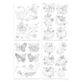 thumbnail image 1 of 4Pcs Pre-Printed Eembroidery Transfer Paper Water Soluble Hand Sewing Stabilizers for Fabric Embroidery Stitching Craft, 1 of 9
