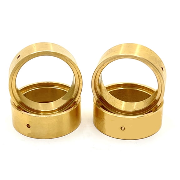 4Pcs Precision Brass Wheel Weights for FMS FCX24 1/24 RC Car Durable, Easy to Install Gold Adapters