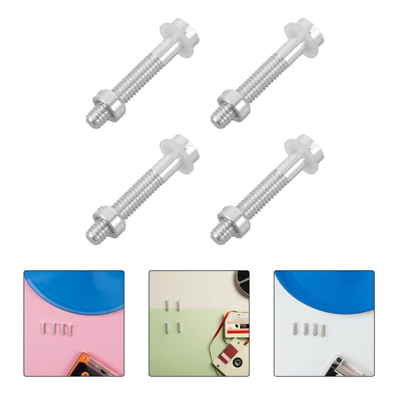 4Pcs Precision Threaded Metal Screws for Record Player Headshell Cartridge Fixing Hardware