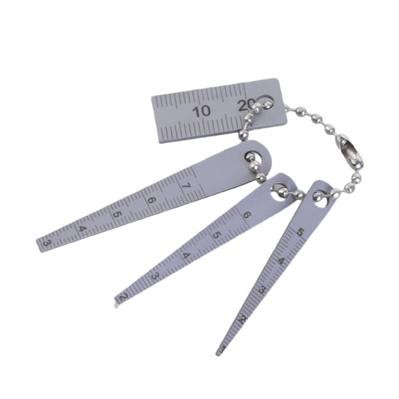 4Pcs Precisions Steel Tapered Gauge Set Gaps Hole Measuring Tool Small Rulers Taper Feeler Rulers Hole Inspection Tool