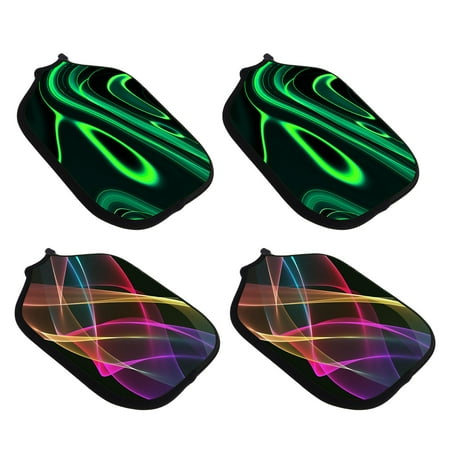4Pcs Premium Neoprene Paddle Cover Paddle Sleeve Accessory Green Multicolor