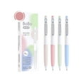 4Pcs Press Type Gel Ink Pens 0.5mm Fine Tip Dark Visible Feature Exam ...