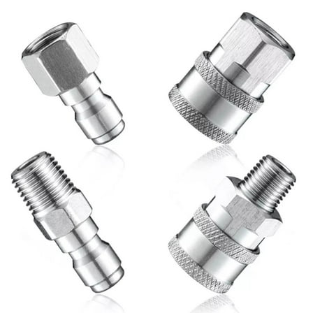 4Pcs Pressure Washer Fittings Npt 1/4 Inch Cleaning Quick Connect Accessories