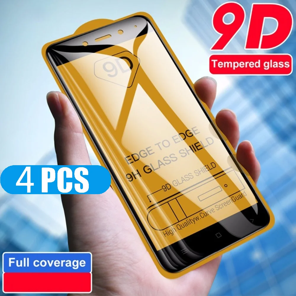 4Pcs Protective Glass for Xiaomi Redmi Note 12 11 10 9 8 Pro 10S 9(5G