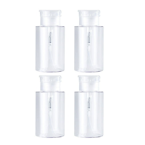 4Pcs Pump Bottle Toner Empty Bottle Lotion Container Dispensing Bottles (200ml Trasparent Cap)