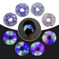 thumbnail image 1 of 4Pcs Purple LED Scrunchies, Glow in the Dark Party Supplies, Hair Tie for Women & Girls, 1 of 6